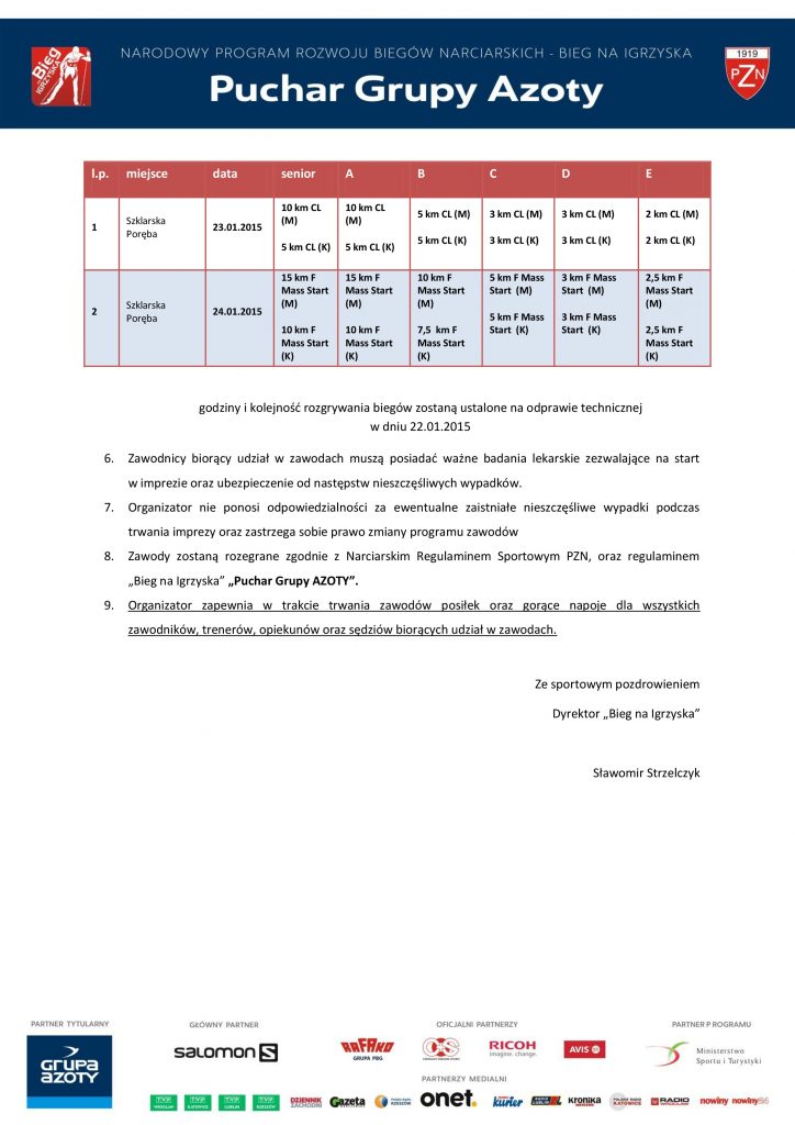 KOMUNIKAT ORGANIZACYJNY Puchar Grupy AZOTY Bieg na Igrzyska-page-2