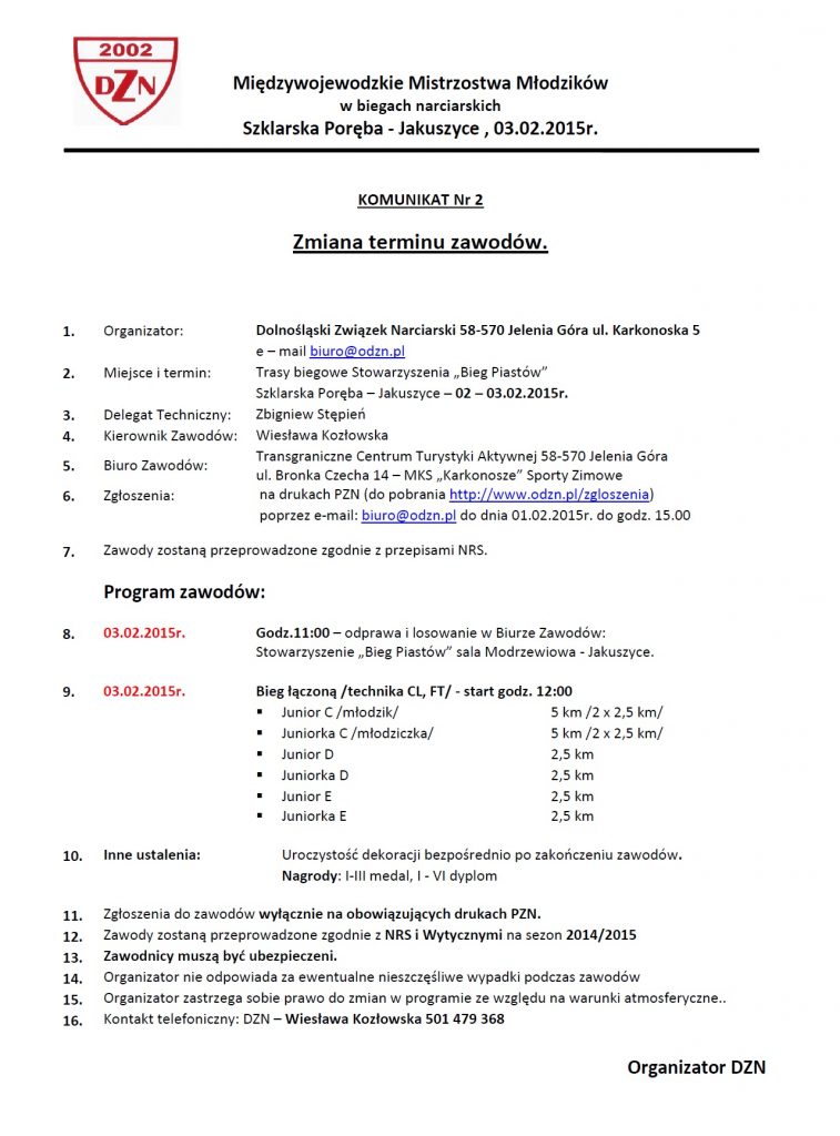 MMM - KOMUNIKAT NR 2