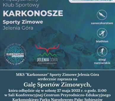 Zaproszenie na Galę Sportów Zimowych (27.05.2023 r.)