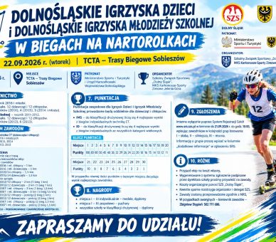Komunikat organizacyjny Dolnośląskich Igrzysk Dzieci i Dolnośląskich Igrzysk Młodzieży Szkolnej w biegach na nartorolkach (Jelenia Góra, 22.09.2026 r.)