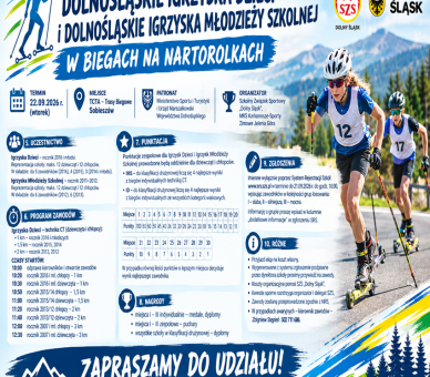 Komunikat organizacyjny Dolnośląskich Igrzysk Dzieci i Dolnośląskich Igrzysk Młodzieży Szkolnej w biegach na nartorolkach (Jelenia Góra, 22.09.2026 r.)